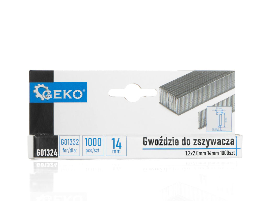 Brads 1.2 x 2.0 mm, 14 mm, 1000 pcs