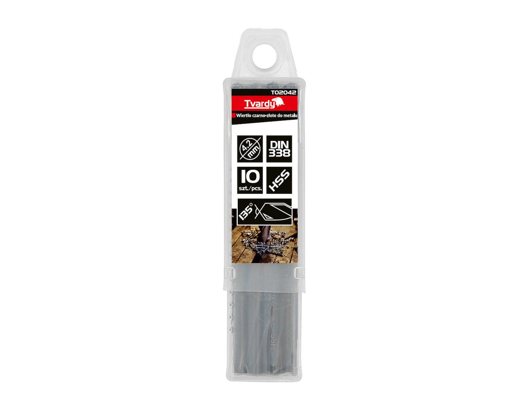 HSS 4.20 mm Black & Gold Metal Twist Drill Bit – Pack of 10