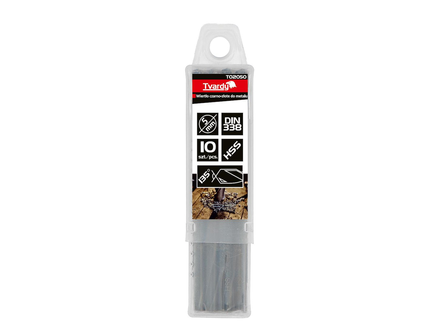 HSS 5.00 mm Black & Gold Metal Twist Drill Bit – Pack of 10