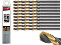 HSS 6.10mm Black & Gold Metal Twist Drill Bit – Pack of 10
