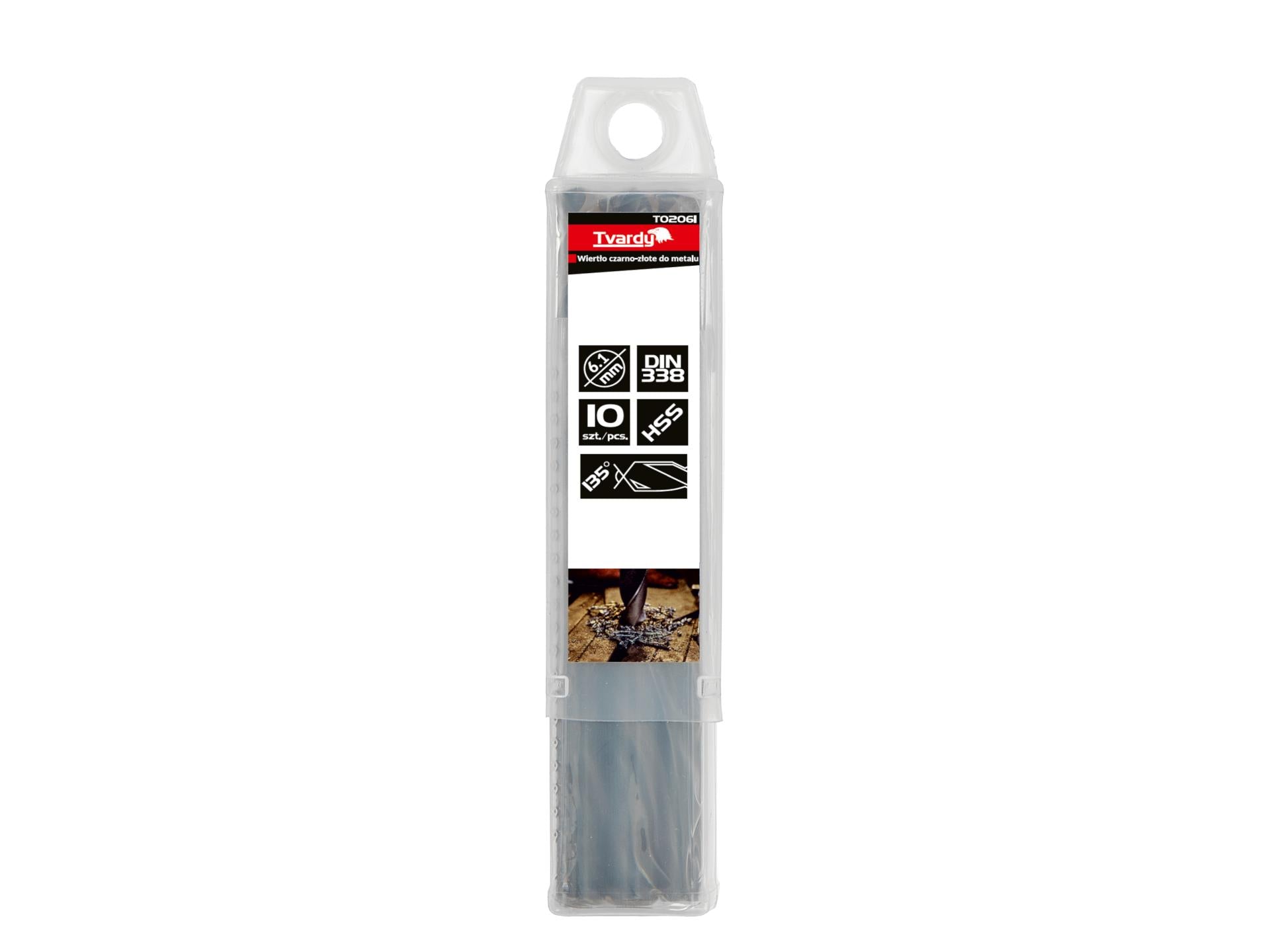 HSS 6.10mm Black & Gold Metal Twist Drill Bit – Pack of 10