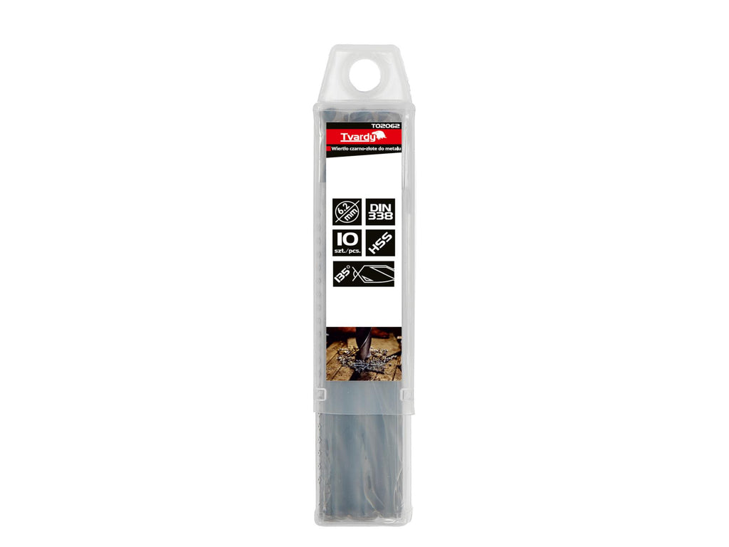 HSS 6.20 mm black & gold metal twist drill bit – Pack of 10