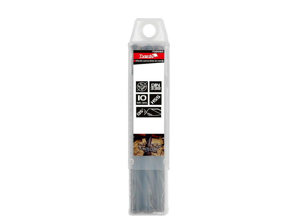 HSS 6.50 mm black & gold metal twist drill bit – Pack of 10