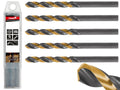 HSS 6.80mm Black & Gold Metal Twist Drill Bit – Pack of 5