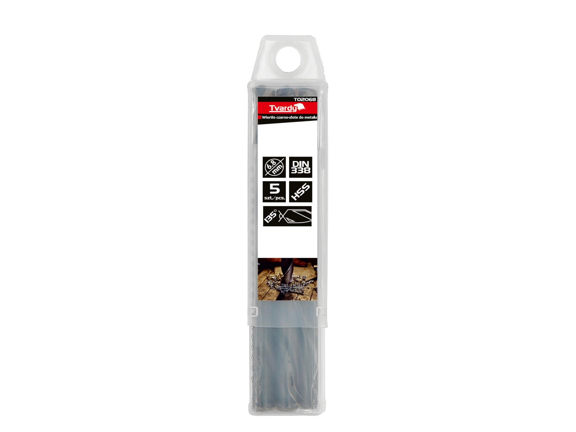 HSS 6.80mm Black & Gold Metal Twist Drill Bit – Pack of 5
