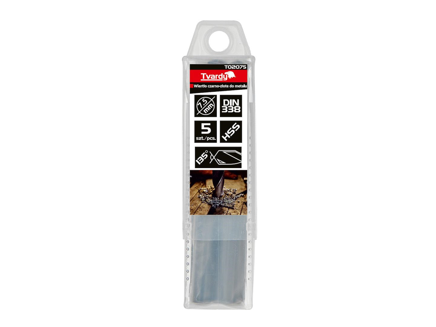 HSS 7.50 mm Black & Gold Metal Twist Drill Bit – Pack of 5