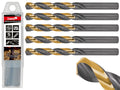 HSS 10.00 mm black & gold metal twist drill bit – Pack of 5