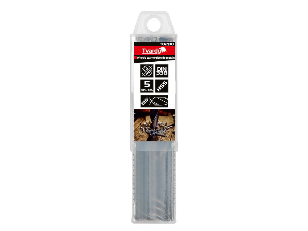 HSS 13.00mm Black & Gold metal twist drill bit – Pack of 5