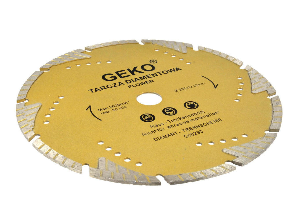 GEKO Profi Turbo Teeth Segmented Diamond Blade "Flower" 230x22mm