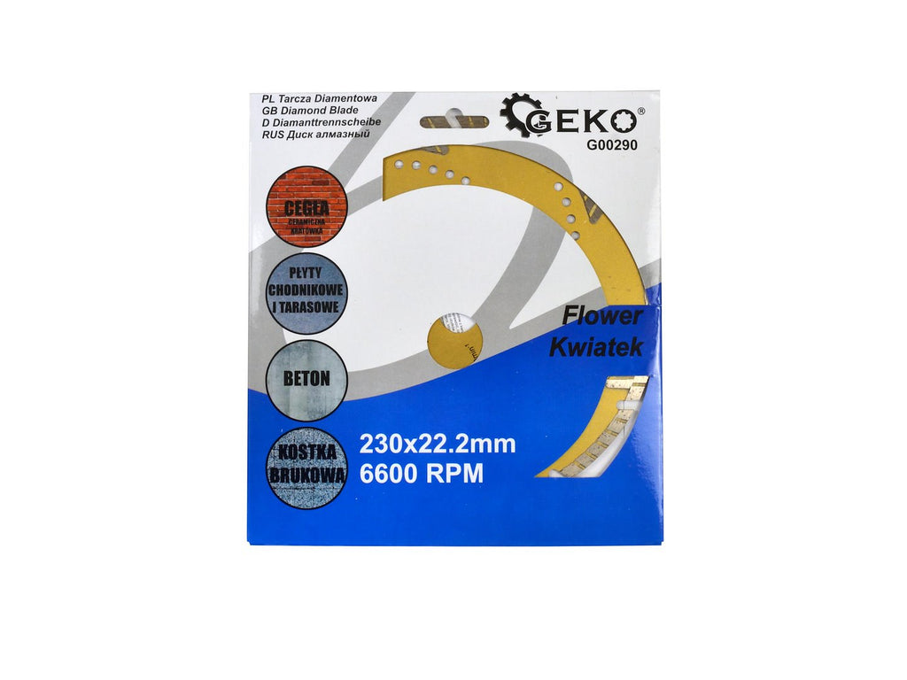 GEKO Profi Turbo Teeth Segmented Diamond Blade "Flower" 230x22mm