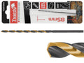 Long HSS M2 2.0 mm black-and-gold metal twist drill bit