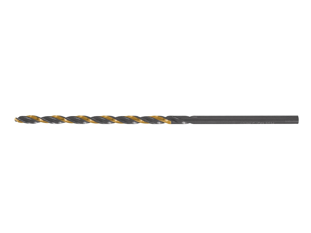 Long HSS M2 2.0 mm black-and-gold metal twist drill bit