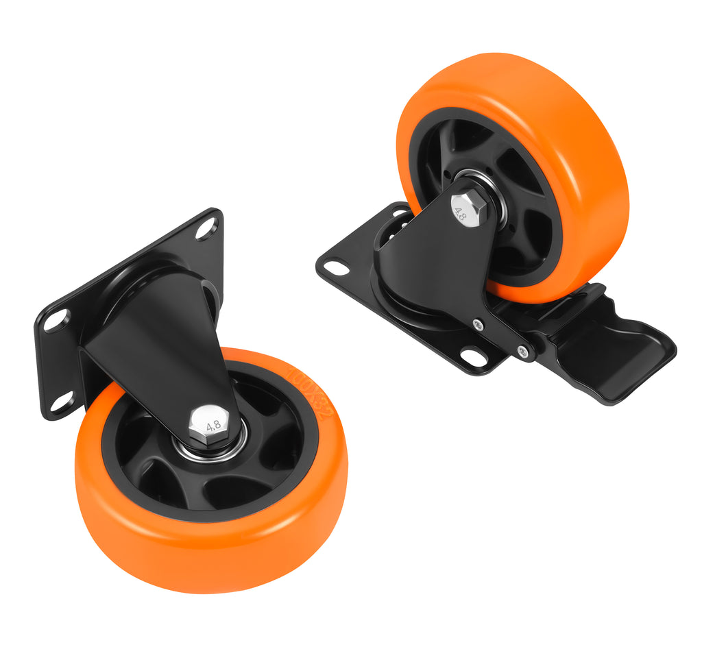 Set of 100mm swivel wheels 500kg 4pcs. KD3623
