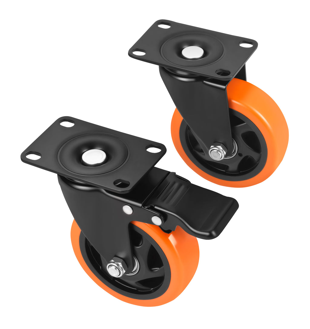 Set of 100mm swivel wheels 500kg 4pcs. KD3623