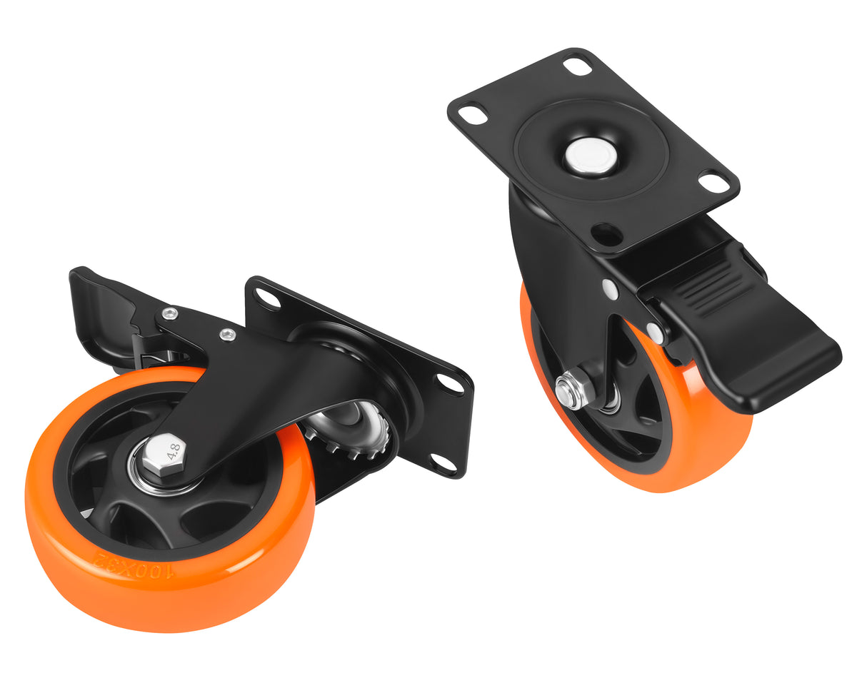 Set of 100mm swivel wheels 500kg 4pcs. KD3623