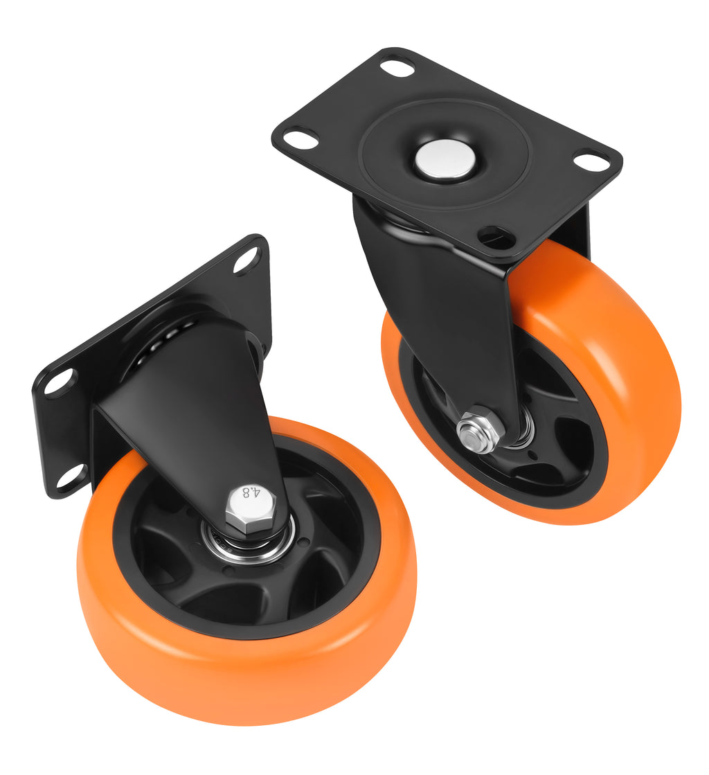 Set of 100mm swivel wheels 500kg 4pcs. KD3623