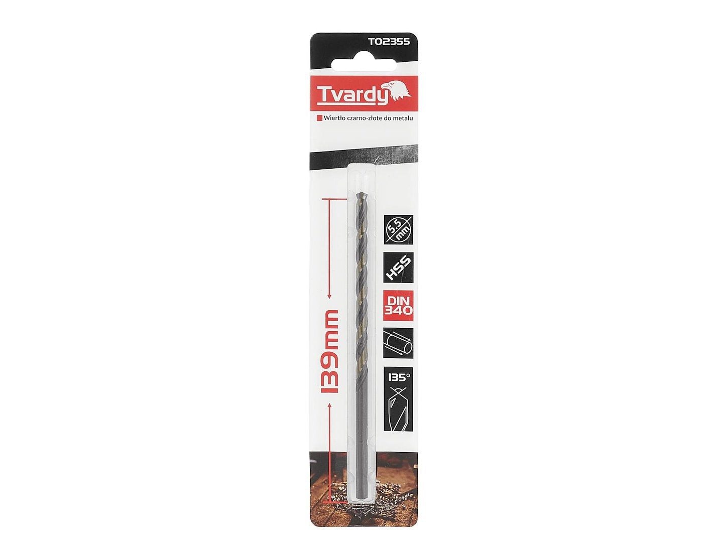 Long HSS M2 5.5 mm Black & Gold Metal Twist Drill Bit