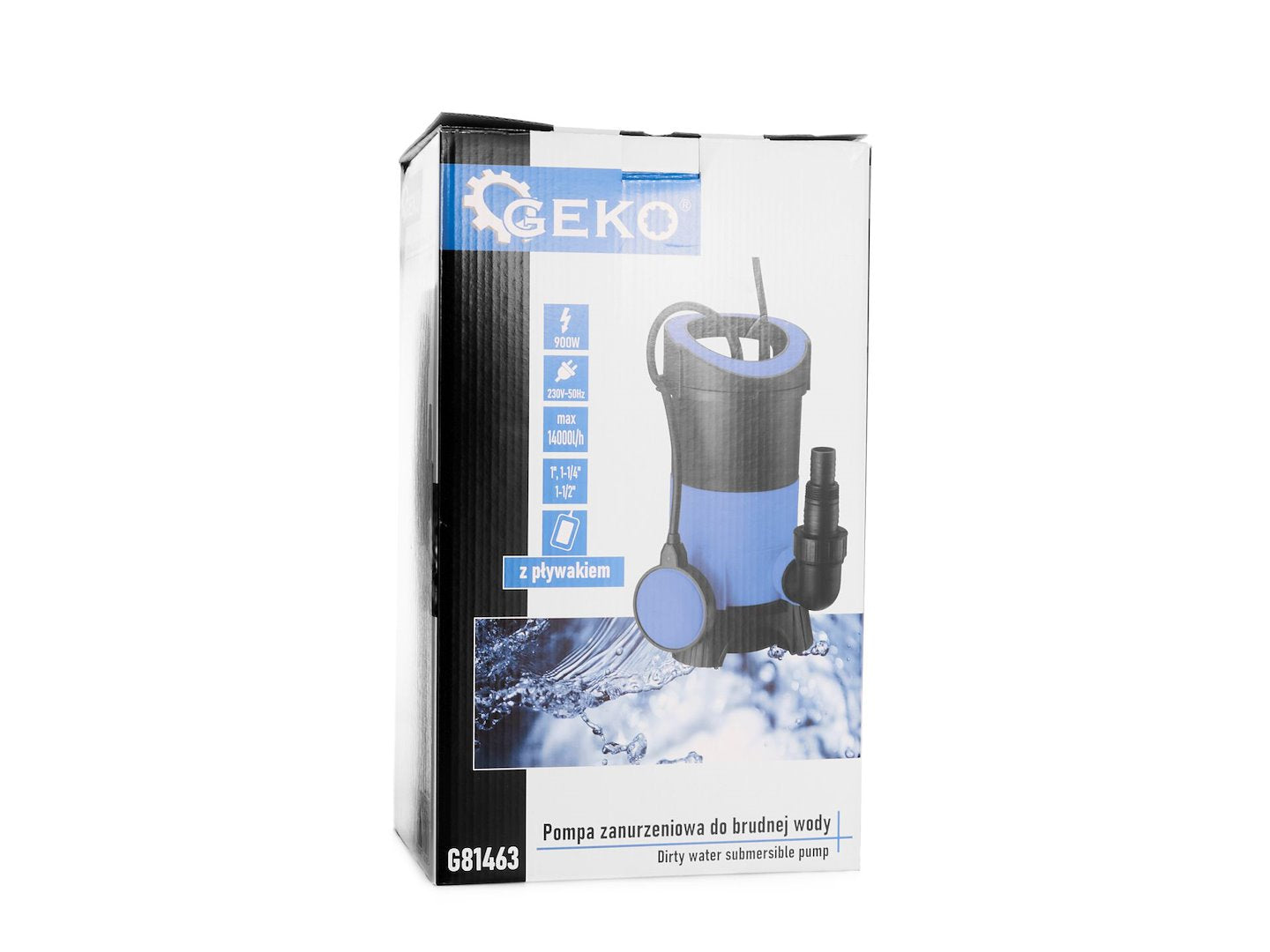 Submersible pump for dirty water, 900W (float switch)
