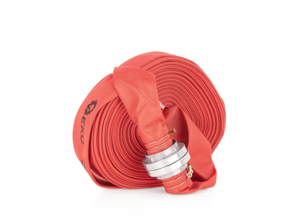 Red fire hose 2" 30 m with couplings