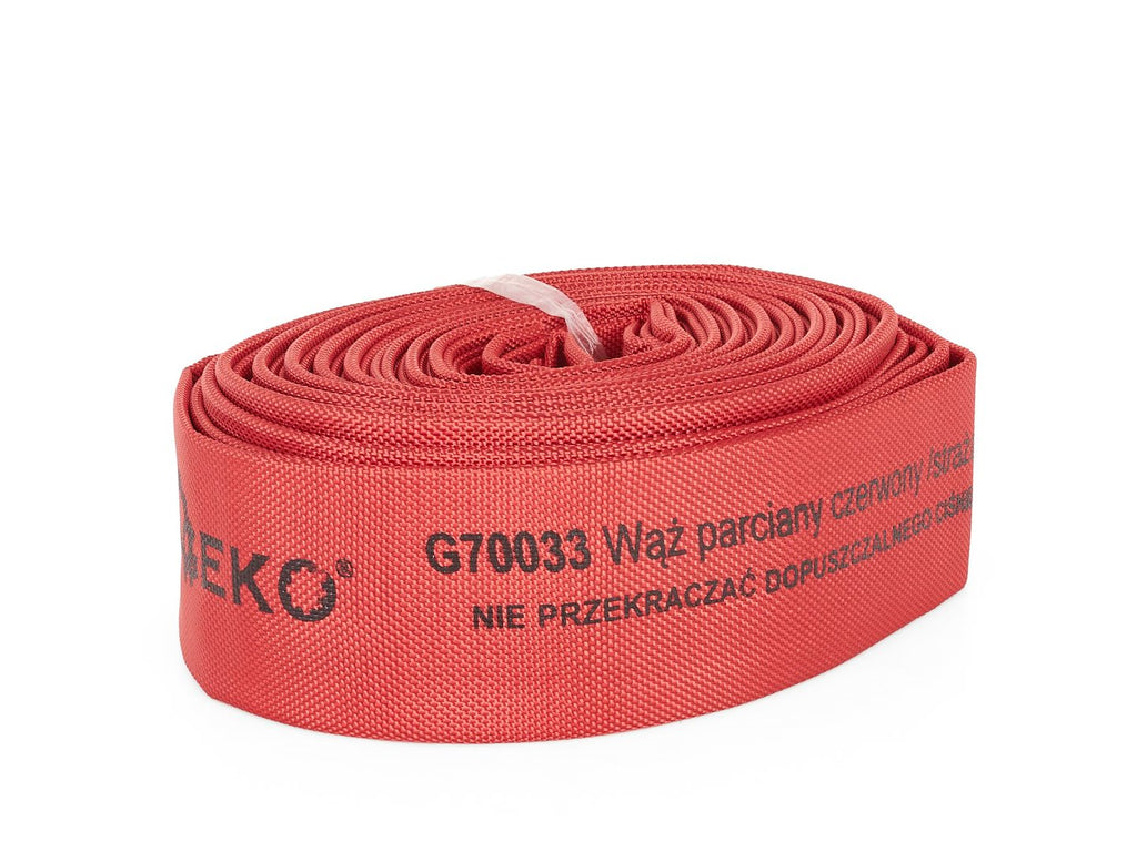 Red fire hose 2" 20 m without couplings