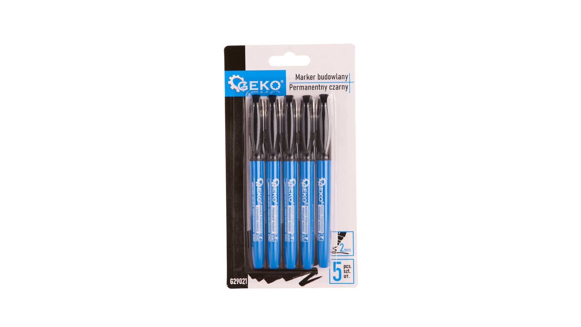 5 pcs Black Fine-Point Permanent Marker Set