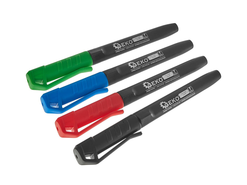 4-piece color permanent marker set