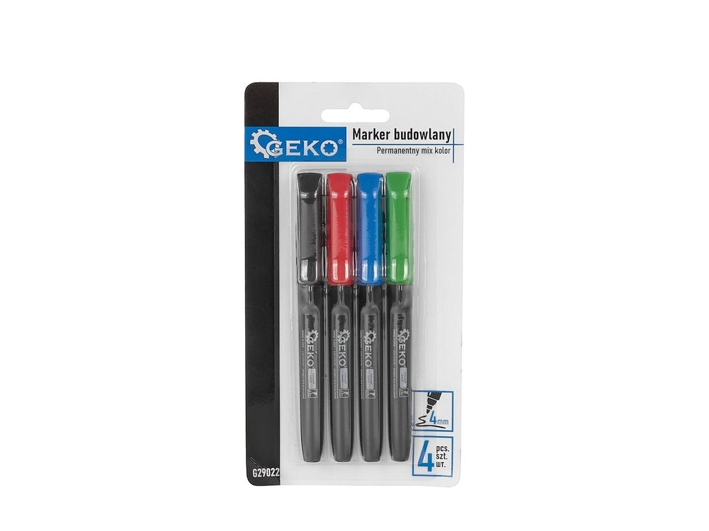 4-piece color permanent marker set