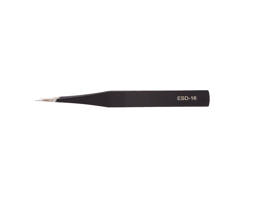 Precision metal tweezers set, 9 pcs