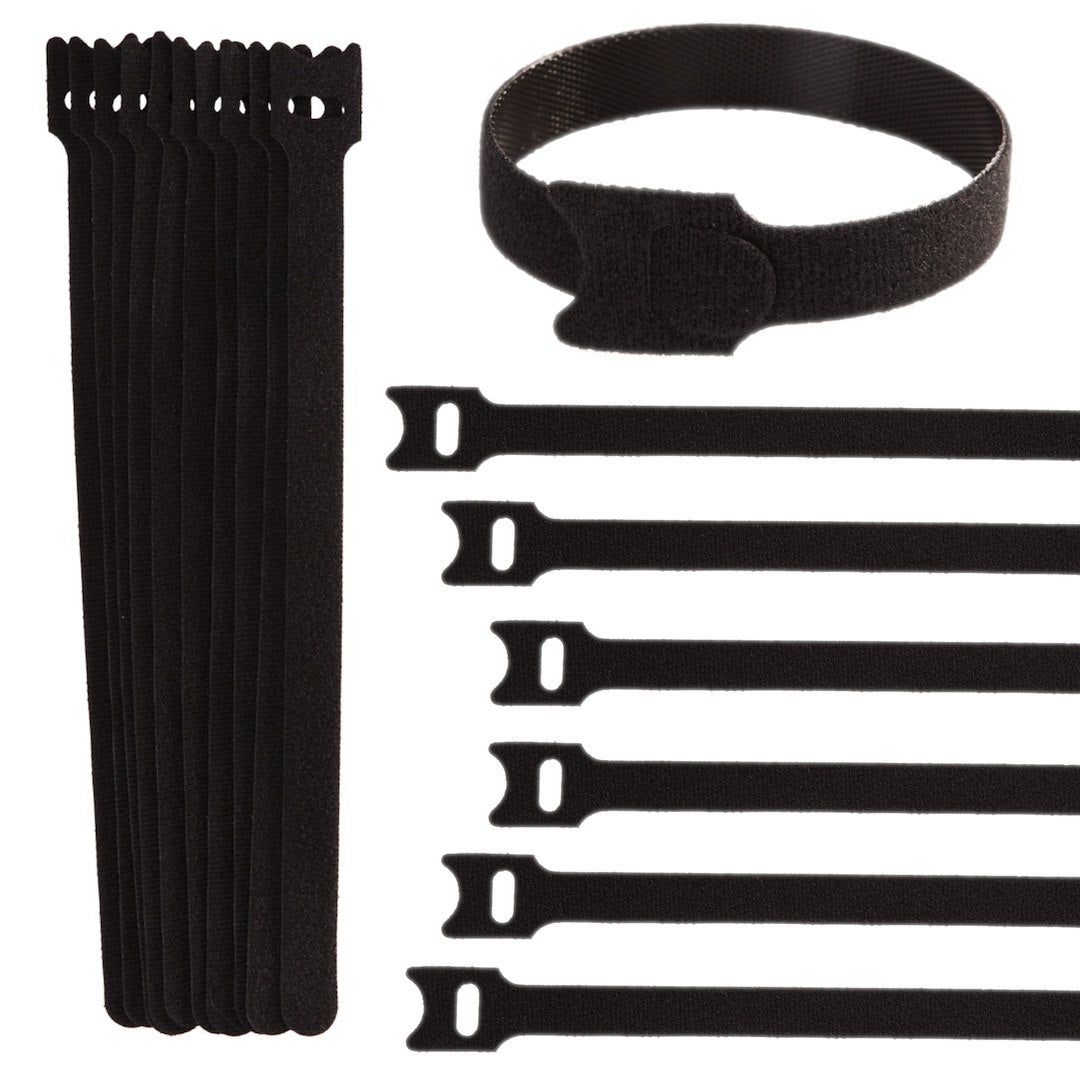 10 pcs Velcro clamp bands 210 mm x 12 mm set