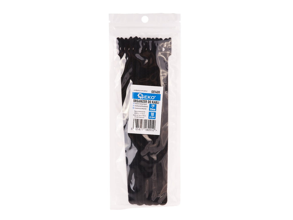 10 pcs Velcro clamp bands 210 mm x 12 mm set
