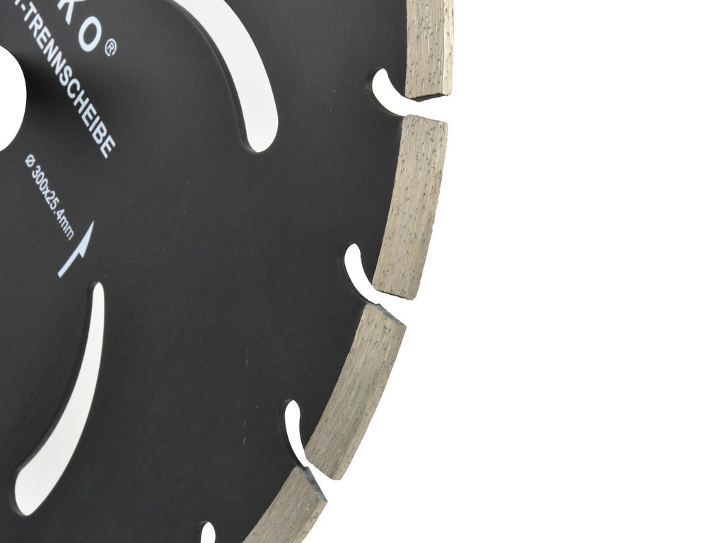 GEKO Segmented Rim Diamond Blade, 300 x 10 x 25.4 mm, Black