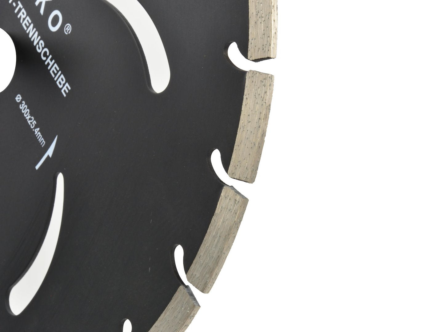 GEKO Segmented Rim Diamond Blade, 300 x 10 x 25.4 mm, Black