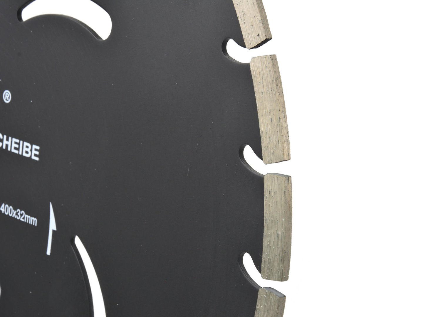 GEKO Segmented Rim Diamond Blade, 400 x 10 x 32 mm, Black