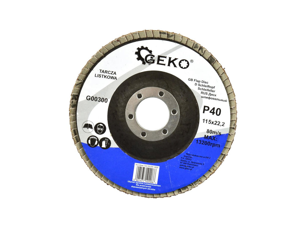 Aluminium Oxide Flap Disc 115 mm, Grit 40