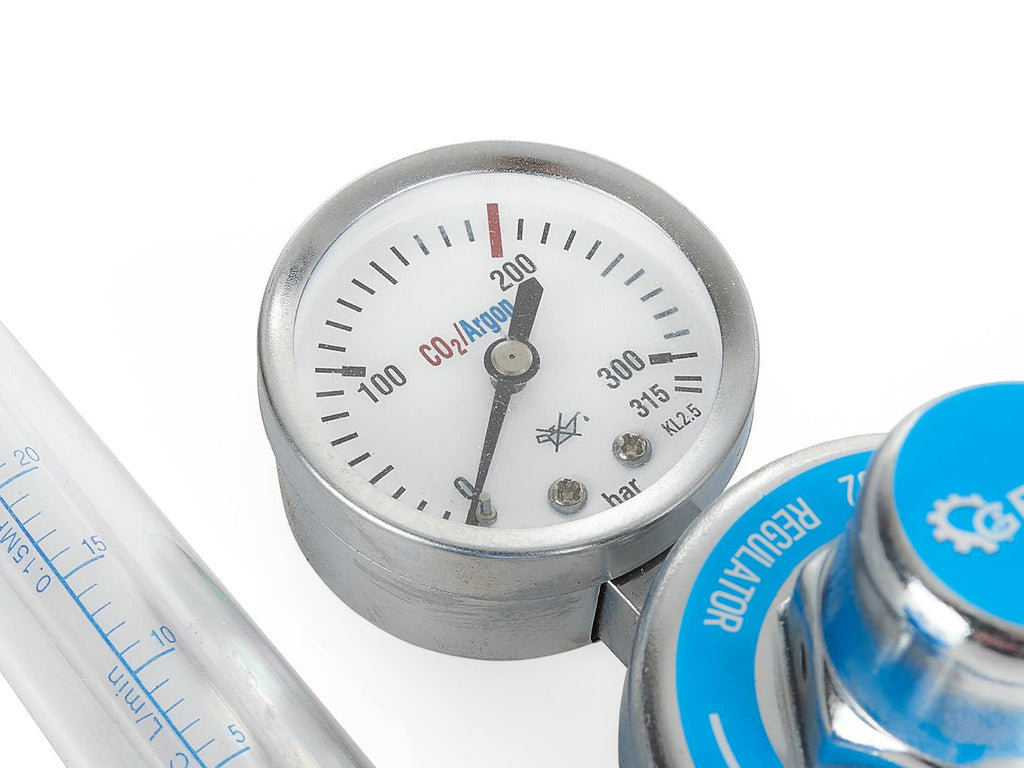 CO2/ARGON Regulator with Double Rotameter