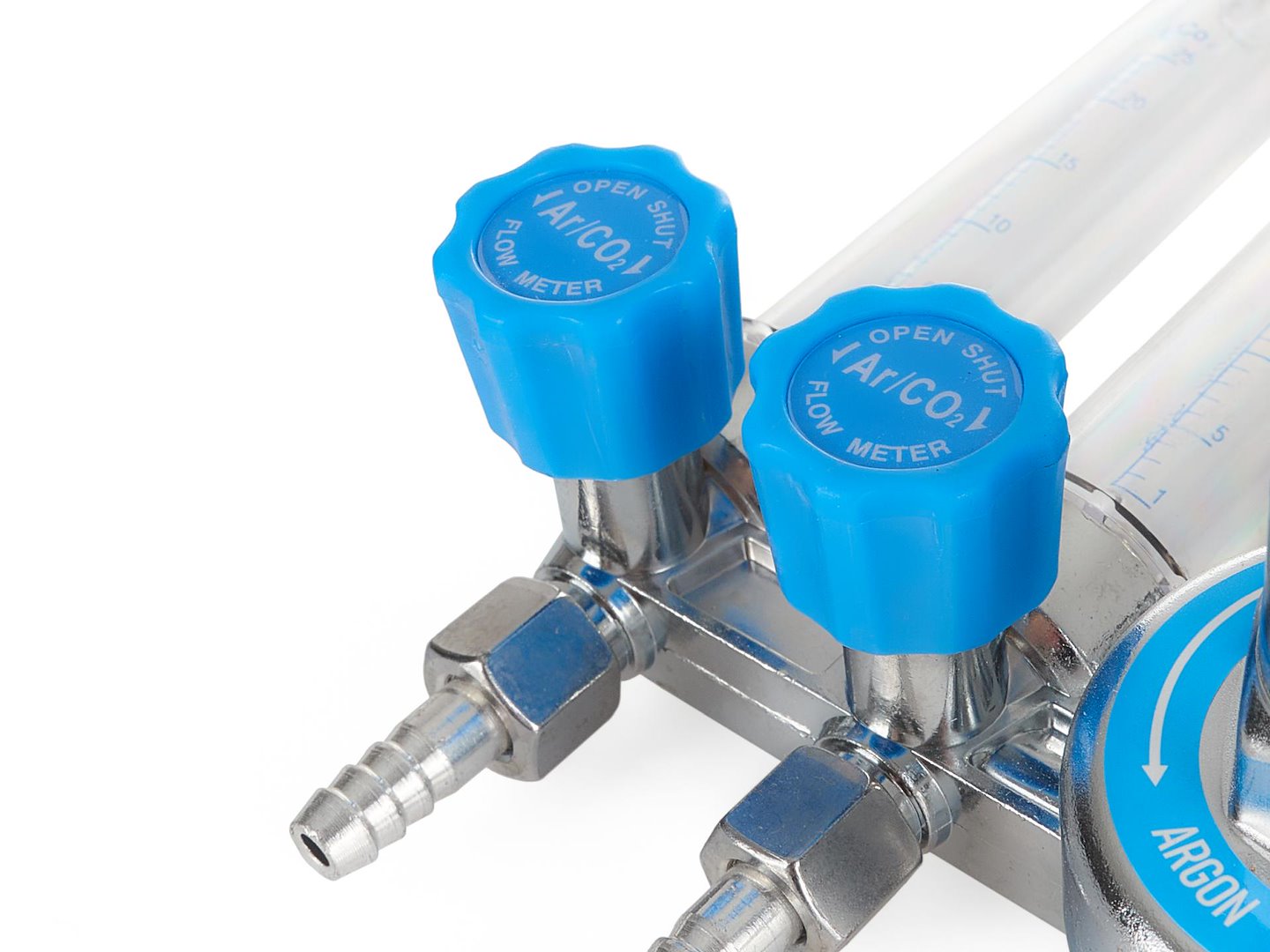 CO2/ARGON Regulator with Double Rotameter