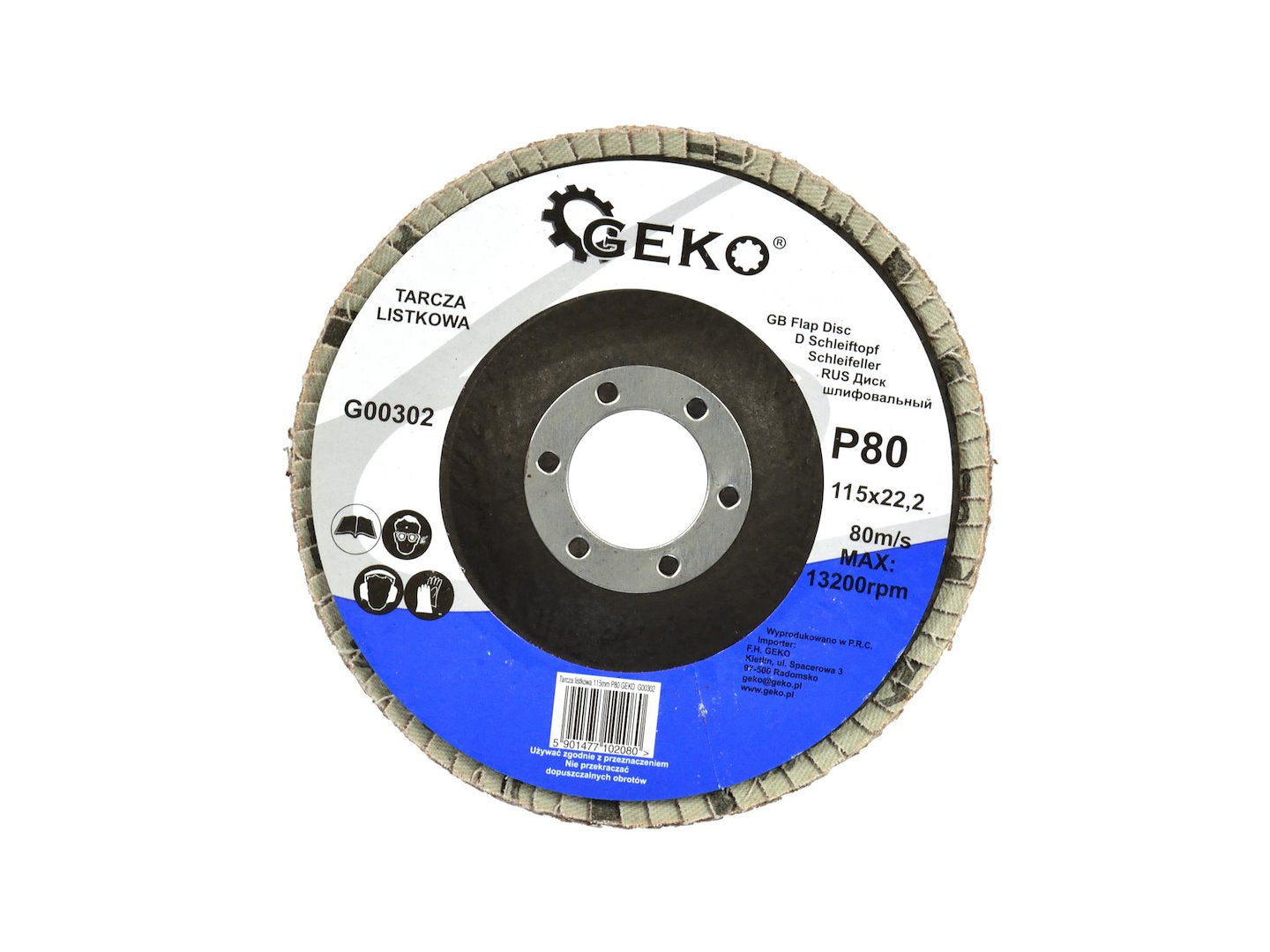 Aluminium Oxide Flap Disc 115 mm, Grit 80