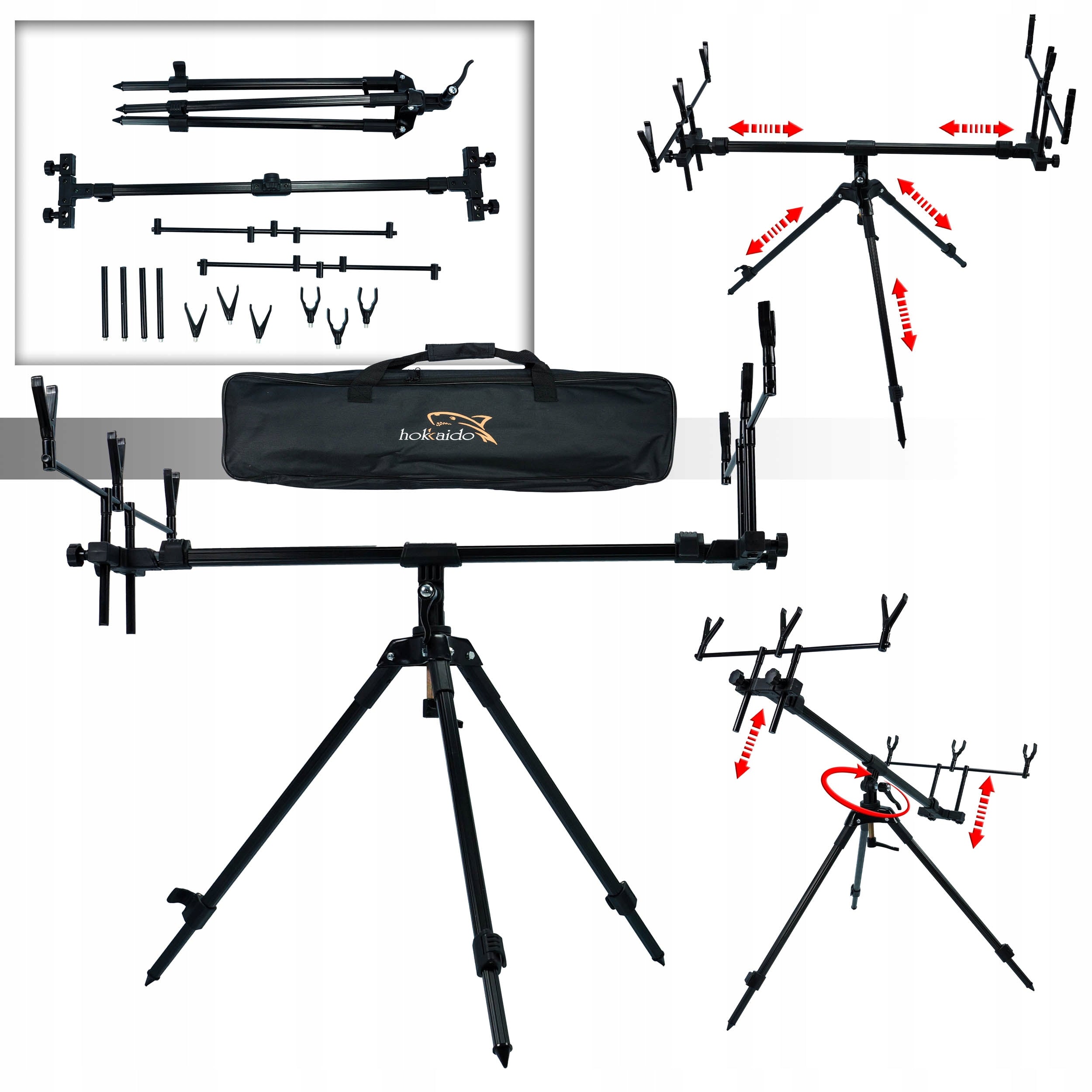 Hokkaido tugev tripod ridvahoidja 3 ridvale