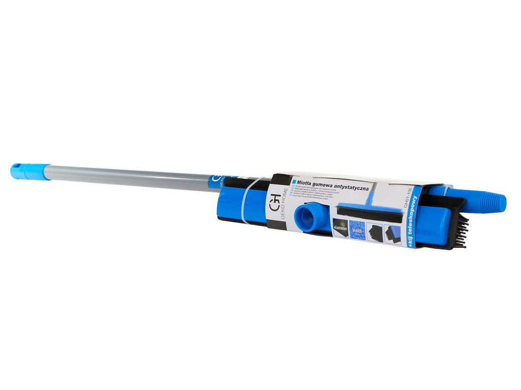 Rubber Broom and Squeegee with Telescopic Handle 78.5-140 cm