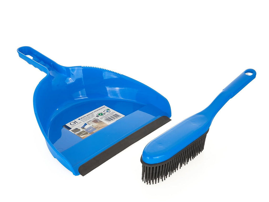 Antistatic Rubber Broom with Dustpan
