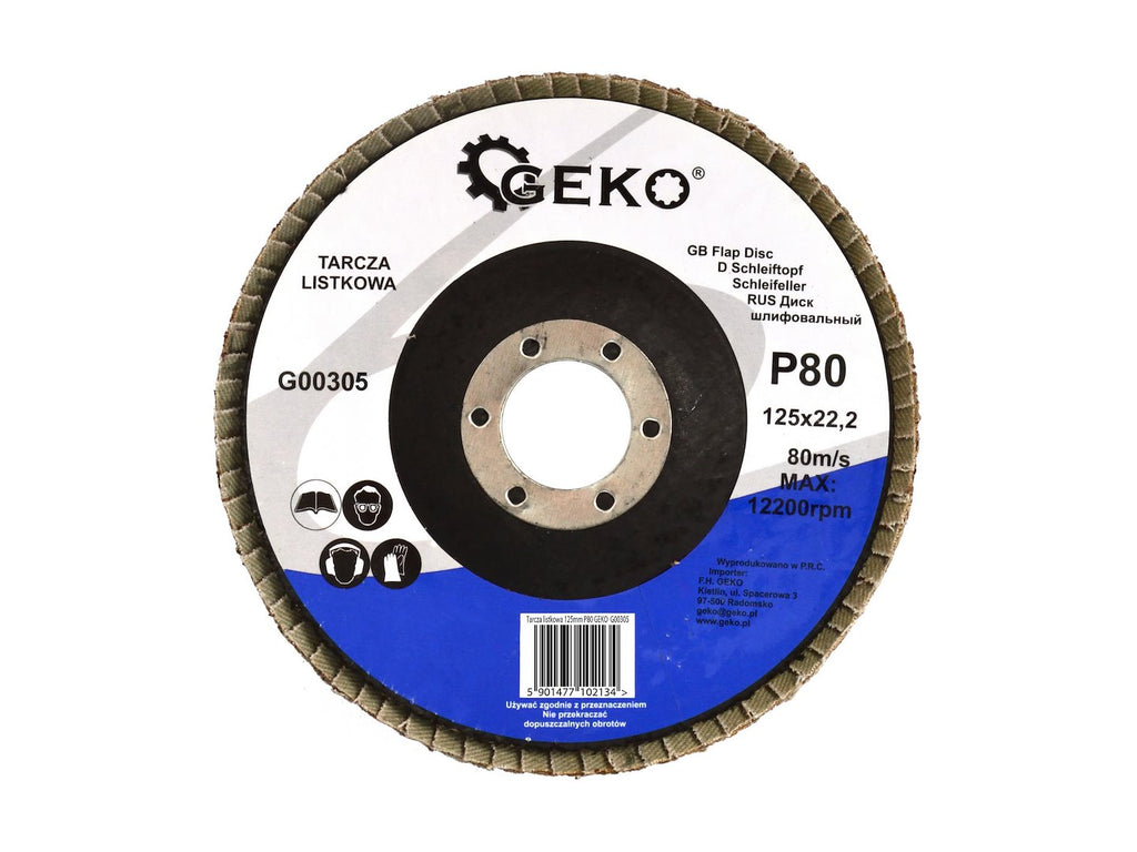 Aluminium Oxide Flap Disc 125 mm, Grit 80