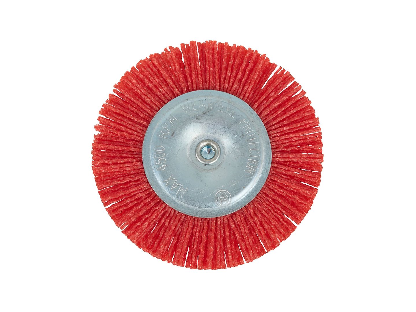 Abrasive circular nylon brush with 100 mm shaft