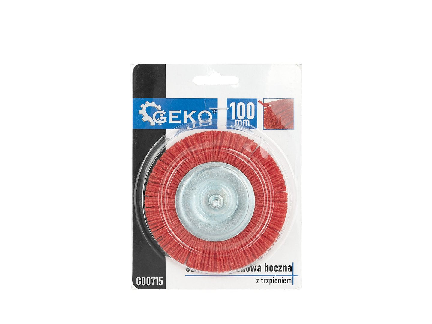 Abrasive circular nylon brush with 100 mm shaft