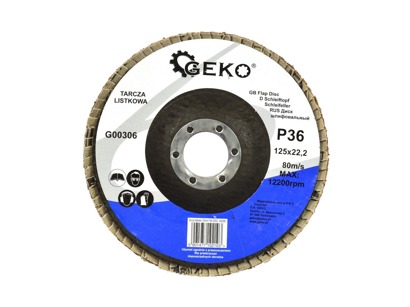 Aluminium Oxide Flap Disc 125 mm, Grit 36