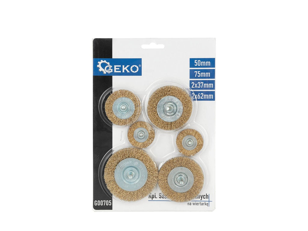 Set of brushes for drills - 6 pcs: 2x37mm, 50mm, 2x62mm, 75mm