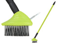 Wire Brush with Scraper for Cobblestone Paving, Plastic Telescopic Handle