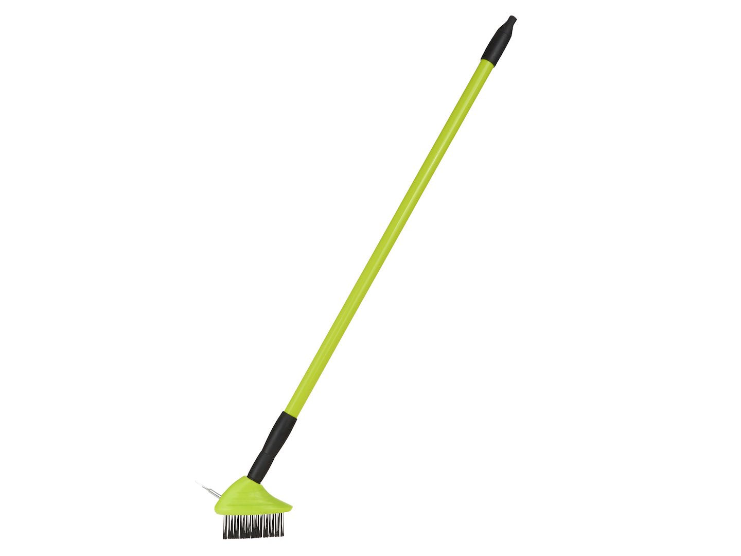 Wire Brush with Scraper for Cobblestone Paving, Plastic Telescopic Handle