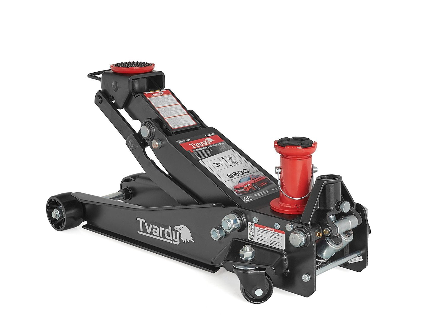 Professional hydraulic jack 3T 44.4 kg 9.8-77 cm