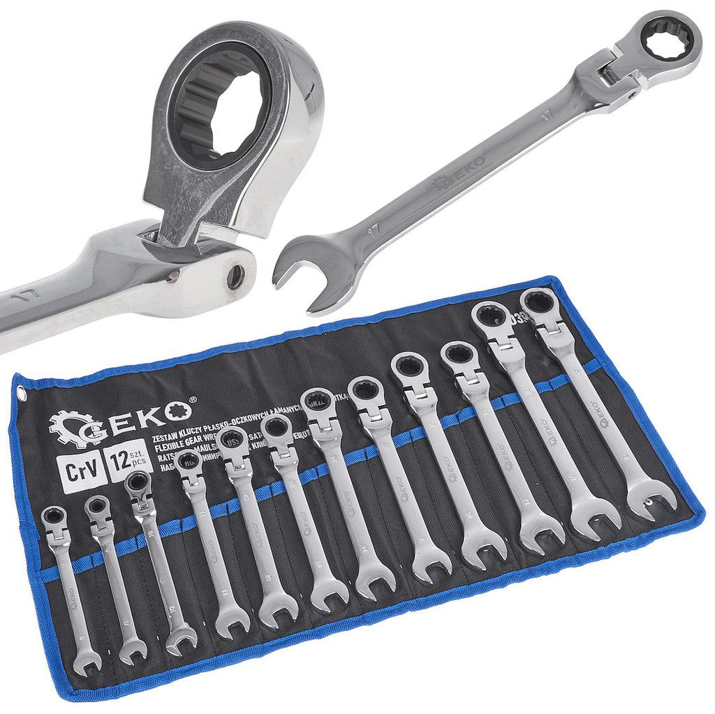12 pcs Flexible Gear Wrenches 8-19 mm