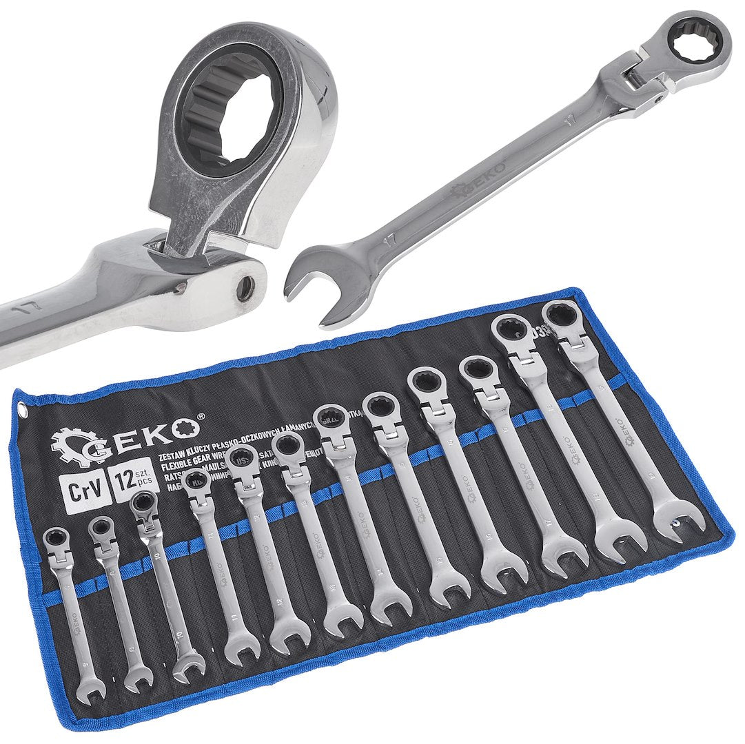 12 pcs Flexible Gear Wrenches 8-19 mm